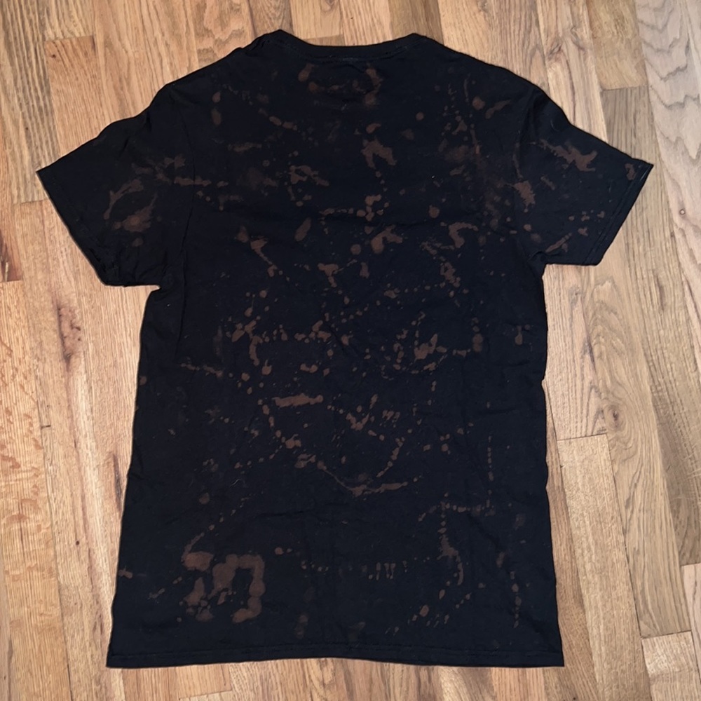 Custom NWOT KISS Bleached Dyed Tee Size M - Picture 3 of 5